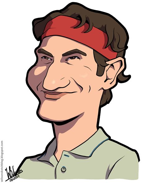 Roger Federer Cartoon Caricature