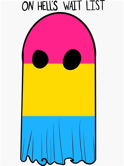 Pansexual Pride Ghost Sticker For Sale By Thecursedcavern Redbubble