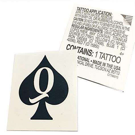 buy alternative intentions 45 x set queen of spades temporary tattoos hotwife bbc cuckold