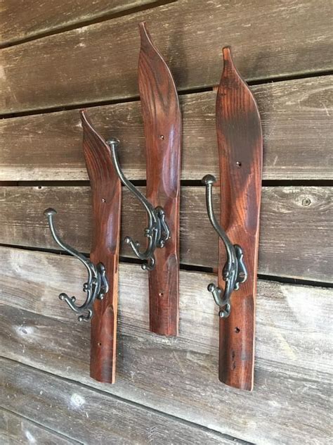 Ski Coat Rack 47 Ski Coat Hooks Newly Made Ski Decor Ski Coat