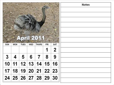 Njyloolus Calendar April 2011 Wallpaper