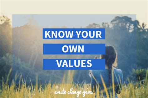 Know Your Own Values