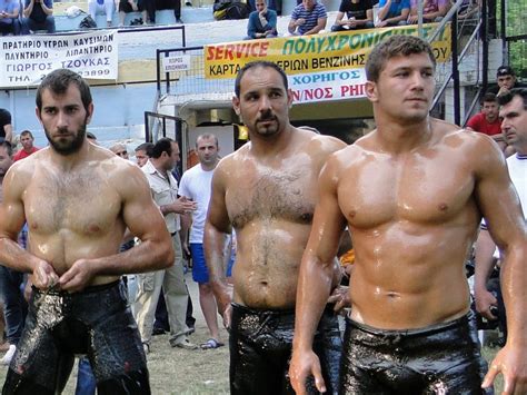 29 Slick Pics Of Greasy Guys Oil Wrestling