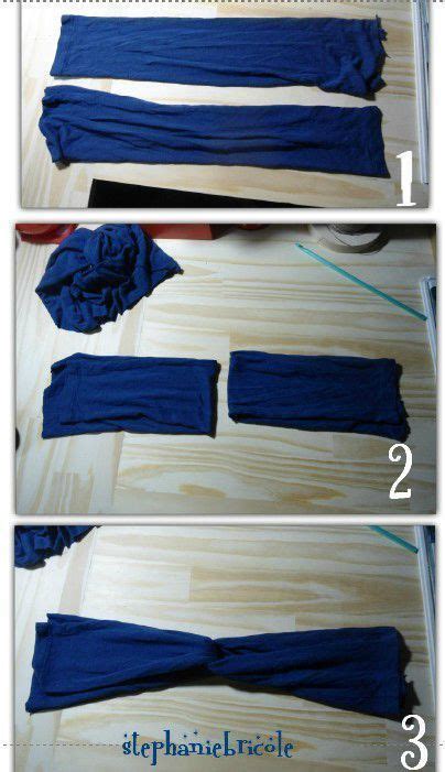 Tee shirt homme, blanc, qualité supérieure. Comment faire un bandeau pour les cheveux avec un tee ...