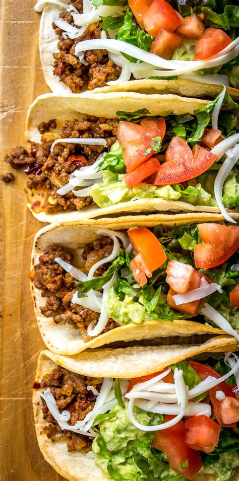Classic Ground Beef Hardshell Tacos Mexican Please