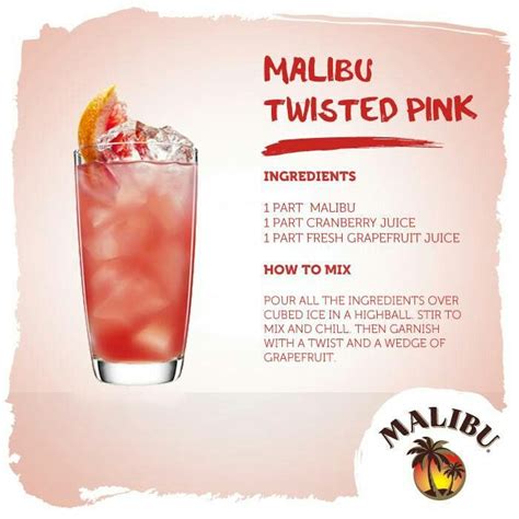 One of the web's largest collections of malibu coconut rum short drinks, with a list of the most popular drink recipes in this section. 14 best Malibu Cocktail Creations images on Pinterest | Drinks, Alcoholic beverages and ...