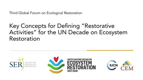 Key Concepts For Defining Restorative Activities The Un Decade On