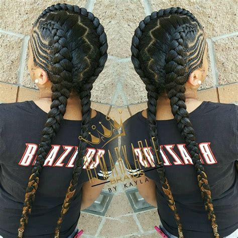 2 Feed In Braids Side Part Bmp Central