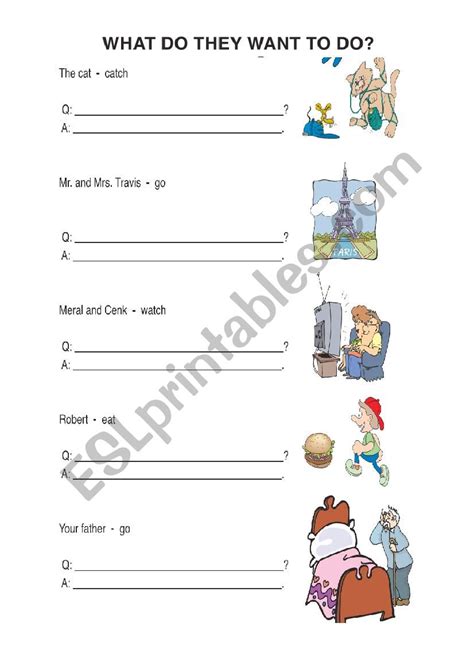 What Do They Want To Do Esl Worksheet By Icarus88888