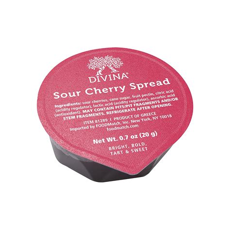 Divina Sour Cherry Spread Portion Mini 07 Ounce 120 Count Amazon