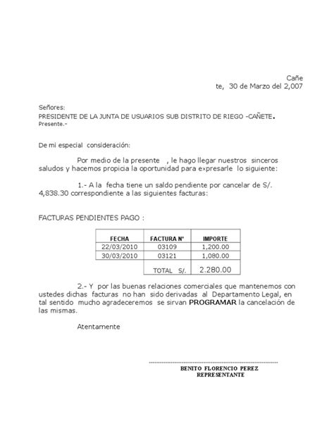 Carta De Notificacion 2 Deuda Pagos