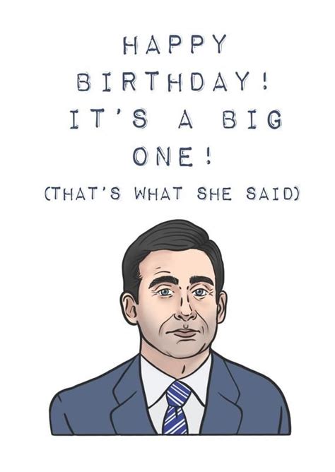 Michael Scott A6 Greeting Card Birthday Card Funny Birthday Card