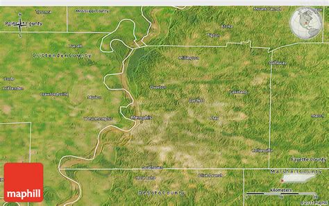 Satellite 3d Map Of Shelby County