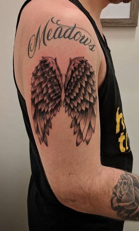 150 Divine Angel Wings Tattoos Ideas And Meanings Tattoo Me Now In 2020