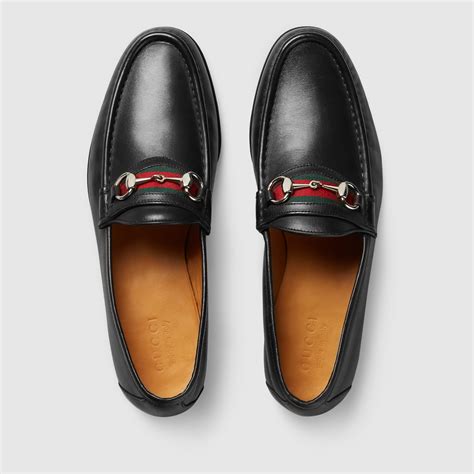 Mens Horsebit Loafer With Web Gucci Mens Moccasins And Loafers