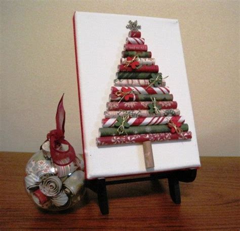 Rolled Paper Christmas Tree With Easel Paper Tree Christmas Paper