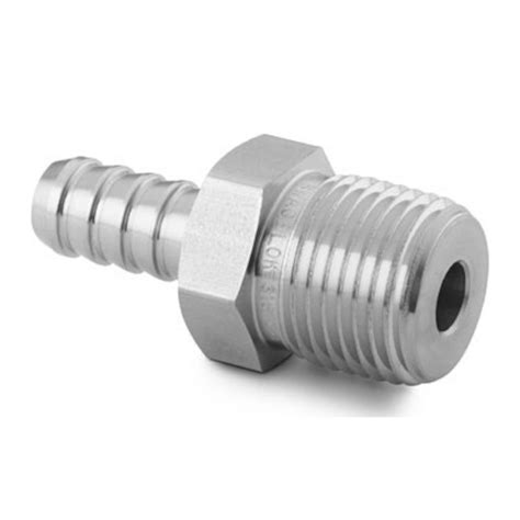 Stainless Steel Hose Connector 18 In Male Npt 18 In Hose Id End
