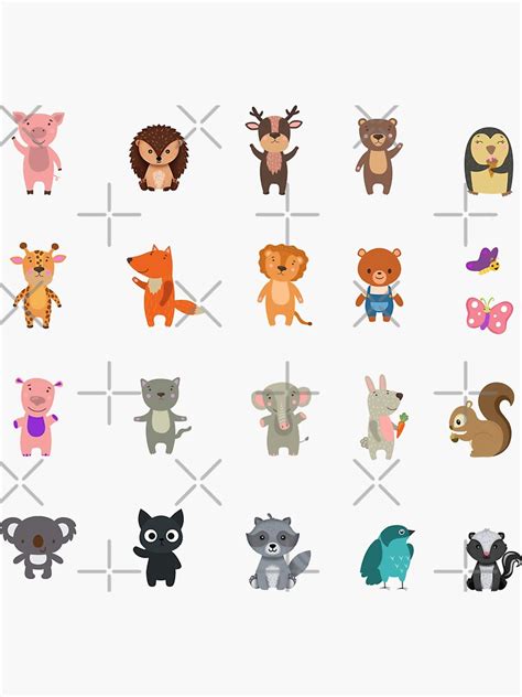 Choose Large In Sticker” Mega Cute Animals 1 Sticker By Ussastore