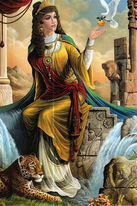Painting Picture Of A Woman In The Old Persian Empire On Handmade