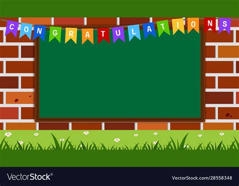 Border Template With Congratulations Flags Vector Image