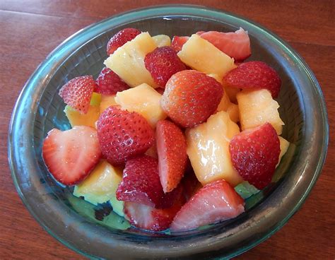Pineapple And Strawberry Salad With Golden Dressing Eddies