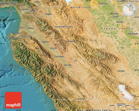 Satellite Map Of Monterey County