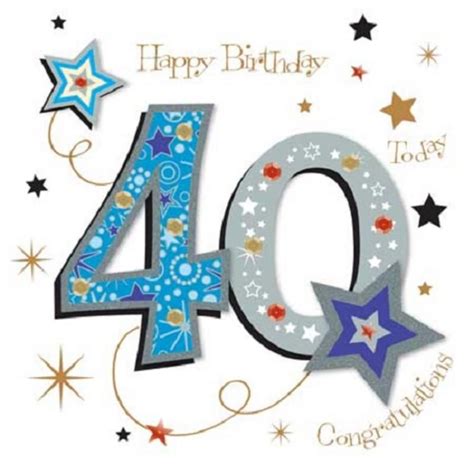 Happy 40th Birthday Greeting Card By Talking Pictures Cards 40th