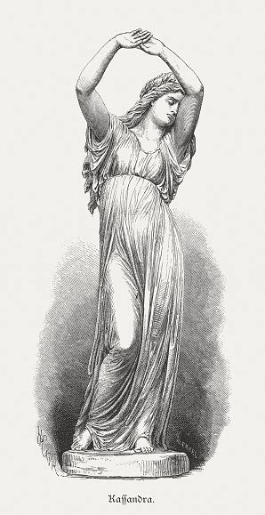 Cassandra Figure From The Greek Mythology Wood Engraving Published 1879