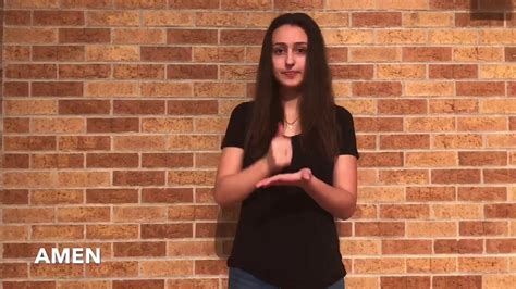 Amen In American Sign Language Youtube