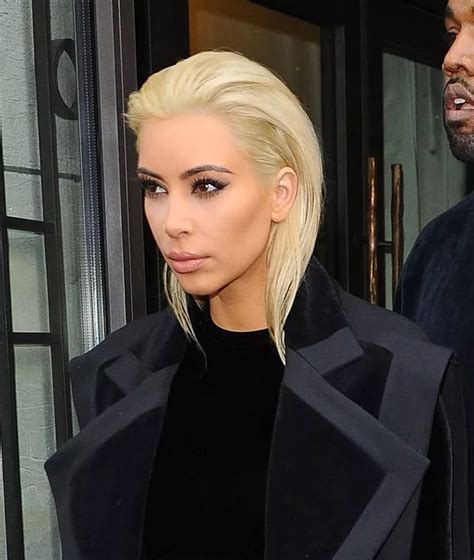 Kim Kardashian Goes Platinum Blonde Star Debuts Drastic New Look But