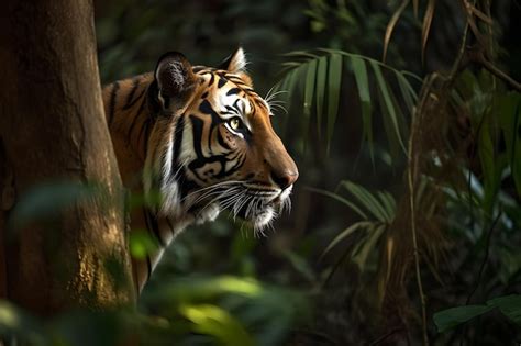 Premium Photo A Tiger In The Jungle