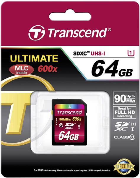 Sandisk® extreme pro™ cfast card. Transcend Ultimate SDXC card 64 GB Class 10, UHS-I | Conrad.com