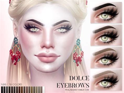 The Sims Resource Dolce Eyebrows N98 By Pralinesims • Sims 4 Downloads