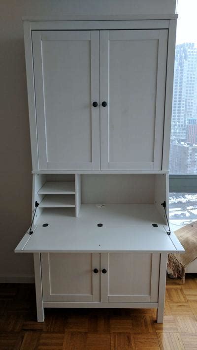 Ikea Hemnes Secretary Desk With Storage Unit White For Sale In Jersey