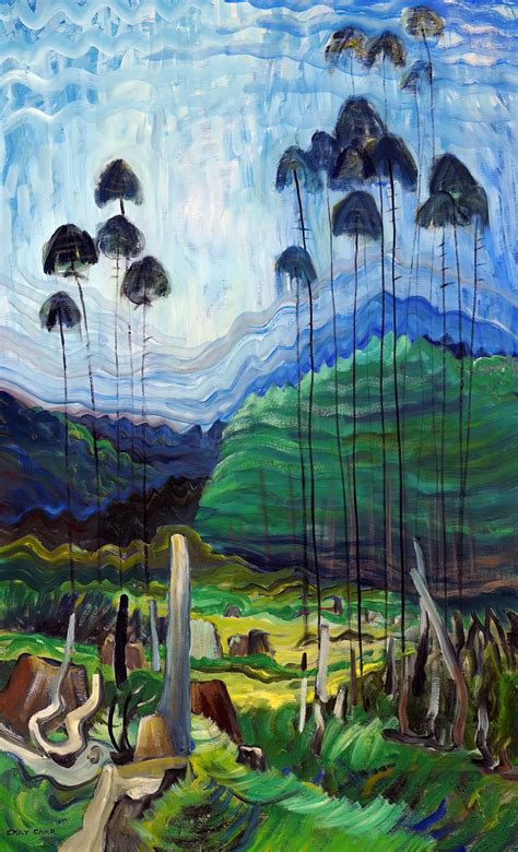 Trees In The Sky Painting By Emily Carr Art Reproduction Etsy