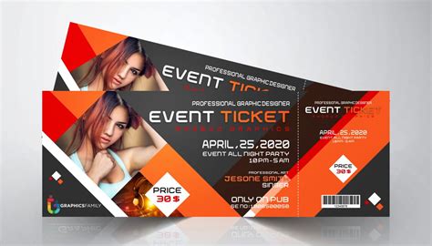Free Event Ticket Template Psd Printable Form Templates And Letter
