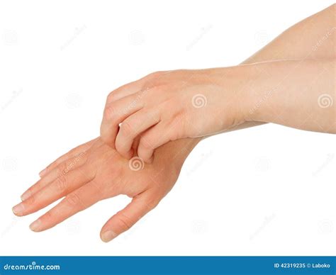 Hands Scratching Skin Stock Photo Image 42319235