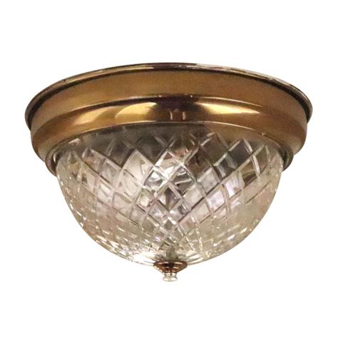Looking for a stylish flush mount ceiling light fixture for your home? Salvaged Waldorf Cut Crystal Flush Mount Light | Olde Good ...