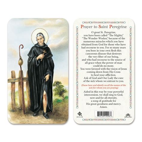 St Peregrine Prayer To 25pkg San Francis