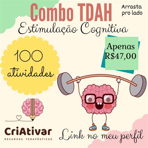 Combo TDAH 100 Atividades de Estimulação Cognitiva em PDF