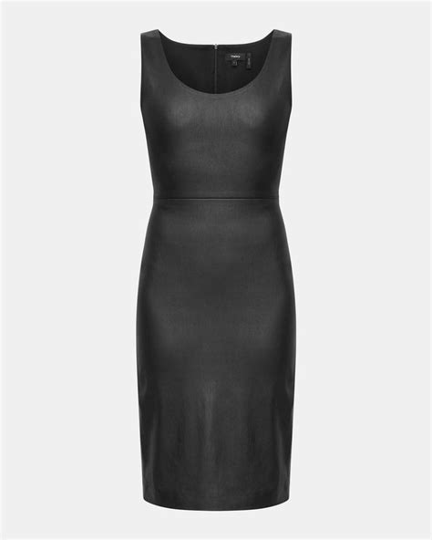 Leather Fitted Midi Dress In 2020 Fitted Midi Dress Midi Dress Dresses