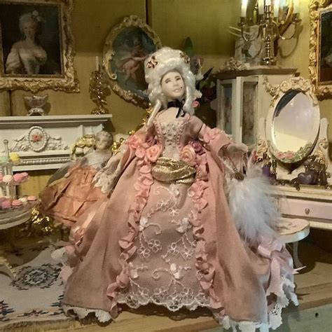 Marie Antoinette Miniature 112th Doll Custom Made French Etsy