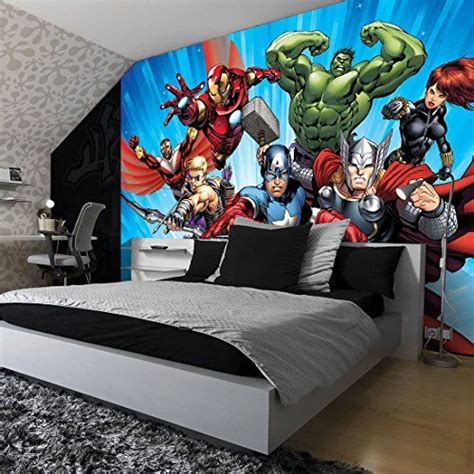 marvel avengers assemble 2 comic wallpaper mural marvel bedroom superhero room decor