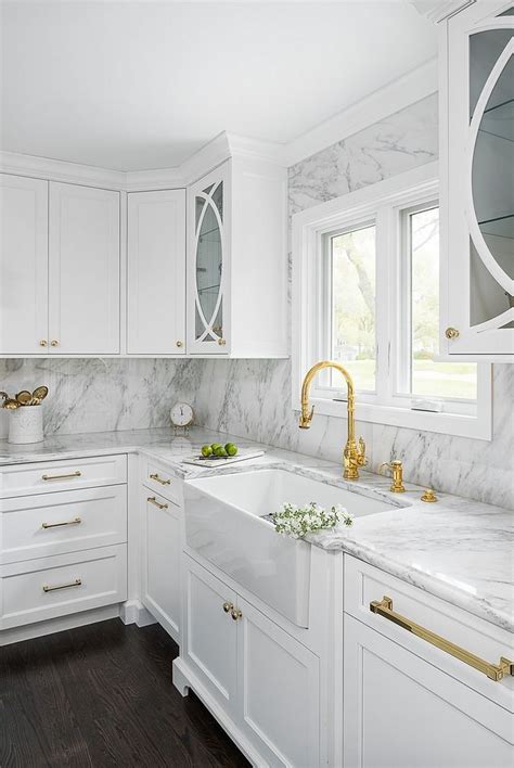 20 White And Gold Marble Countertop