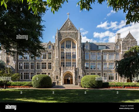 Georgetown University Washington Dc White Gravenor Hall Stock Photo