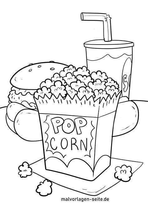 Malvorlage Popcorn Essen Kostenlose Ausmalbilder My Xxx Hot Girl