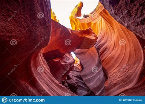 Antelope Canyon Amazing Colors Of The Sandstone Rocks Stock Image