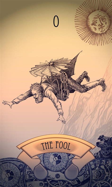 The suits are wands, cups, swords, and pentacles, with the court cards entitled king, queen, knight. Steampunk Tarot Card: The Fool by Tiabryn71 # ...