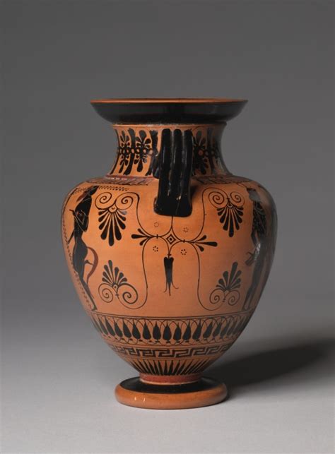 Black Figure Neck Amphora Storage Vessel Departing Warriors A