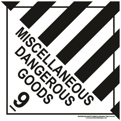 Class 9 Miscellaneous Dangerous Goods Discount Safety Signs New Zealand